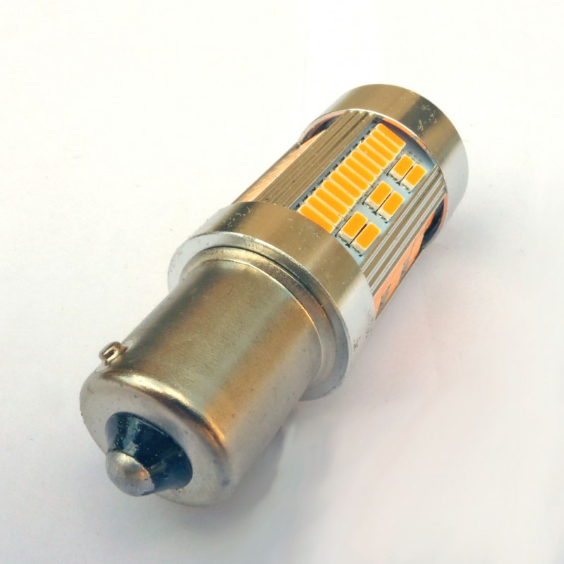 Ampoule canbus PY21W BAU15S 105 leds 4014 orange pour clignotant - Led -effect