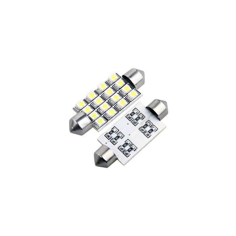GLL 39MM Ampoule C5W LED Ampoule Navette LED avec 4014 12SMD 400 Lumens  pour Plafonnier de Voiture DC12V/24V