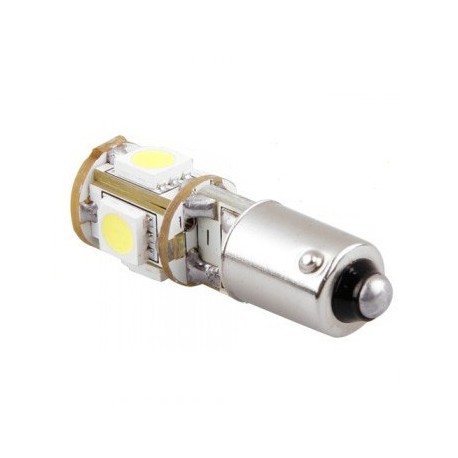 Ampoule H6W-BAX9S 5 leds blanches canbus - Led-effect